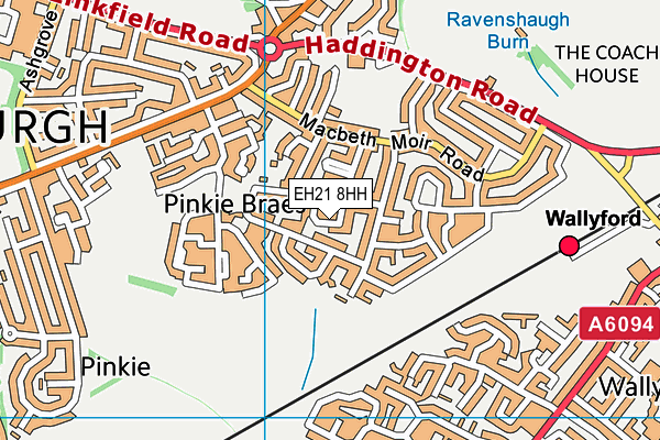 EH21 8HH map - OS VectorMap District (Ordnance Survey) EH21 8HH map - OS VectorMap District (Ordnance Survey)