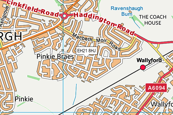 EH21 8HJ map - OS VectorMap District (Ordnance Survey) EH21 8HJ map - OS VectorMap District (Ordnance Survey)