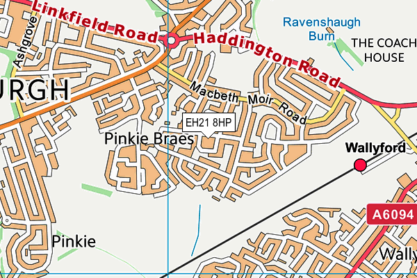 EH21 8HP map - OS VectorMap District (Ordnance Survey) EH21 8HP map - OS VectorMap District (Ordnance Survey)