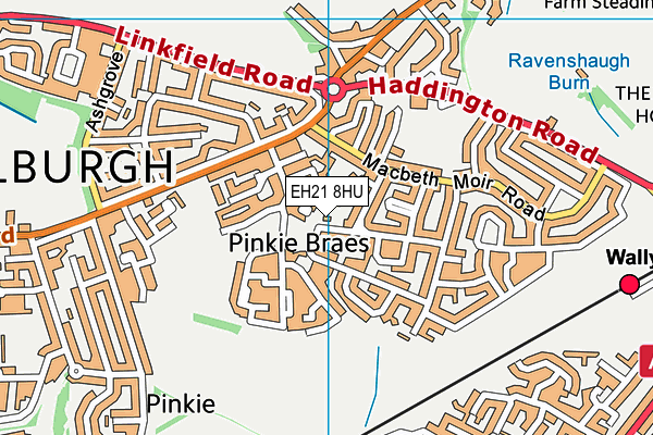 EH21 8HU map - OS VectorMap District (Ordnance Survey) EH21 8HU map - OS VectorMap District (Ordnance Survey)