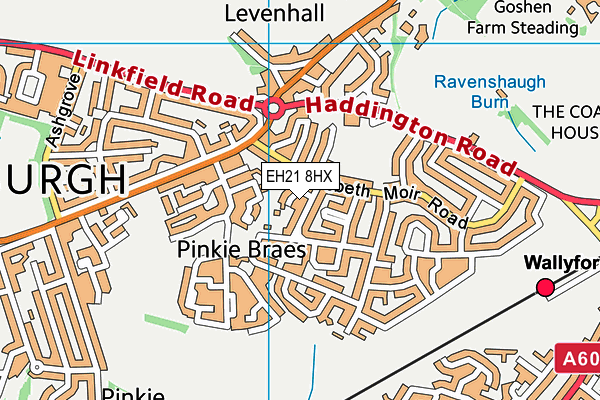 EH21 8HX map - OS VectorMap District (Ordnance Survey) EH21 8HX map - OS VectorMap District (Ordnance Survey)