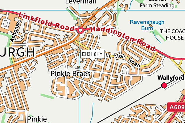 EH21 8HY map - OS VectorMap District (Ordnance Survey) EH21 8HY map - OS VectorMap District (Ordnance Survey)