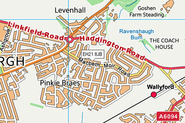 EH21 8JB map - OS VectorMap District (Ordnance Survey) EH21 8JB map - OS VectorMap District (Ordnance Survey)
