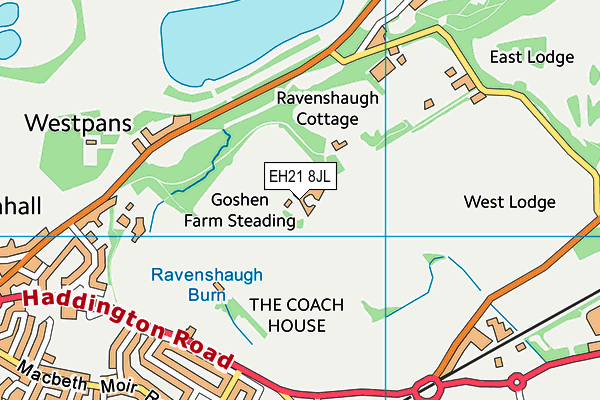 EH21 8JL map - OS VectorMap District (Ordnance Survey) EH21 8JL map - OS VectorMap District (Ordnance Survey)