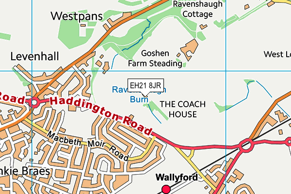 EH21 8JR map - OS VectorMap District (Ordnance Survey) EH21 8JR map - OS VectorMap District (Ordnance Survey)