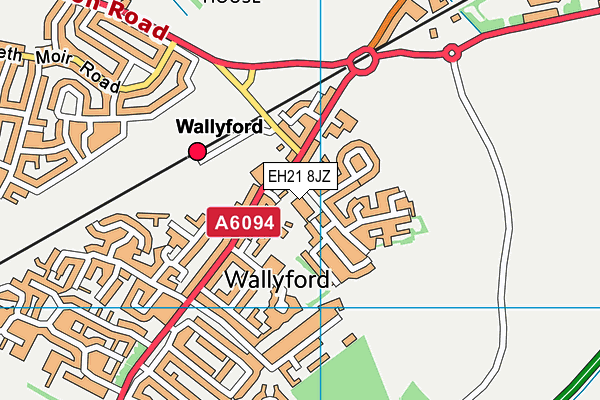 EH21 8JZ map - OS VectorMap District (Ordnance Survey) EH21 8JZ map - OS VectorMap District (Ordnance Survey)