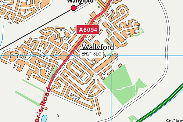 EH21 8LG map - OS VectorMap District (Ordnance Survey) EH21 8LG map - OS VectorMap District (Ordnance Survey)