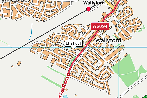 EH21 8LJ map - OS VectorMap District (Ordnance Survey) EH21 8LJ map - OS VectorMap District (Ordnance Survey)