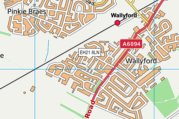 EH21 8LN map - OS VectorMap District (Ordnance Survey) EH21 8LN map - OS VectorMap District (Ordnance Survey)