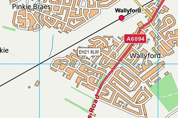 EH21 8LW map - OS VectorMap District (Ordnance Survey) EH21 8LW map - OS VectorMap District (Ordnance Survey)