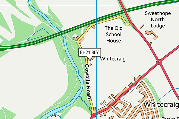 EH21 8LY map - OS VectorMap District (Ordnance Survey) EH21 8LY map - OS VectorMap District (Ordnance Survey)