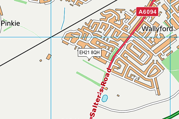EH21 8QH map - OS VectorMap District (Ordnance Survey) EH21 8QH map - OS VectorMap District (Ordnance Survey)