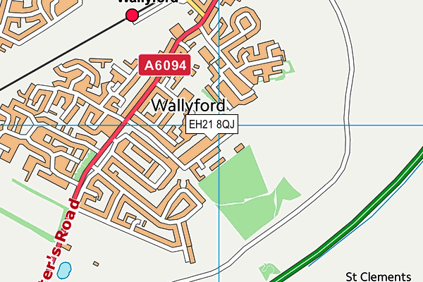 EH21 8QJ map - OS VectorMap District (Ordnance Survey) EH21 8QJ map - OS VectorMap District (Ordnance Survey)