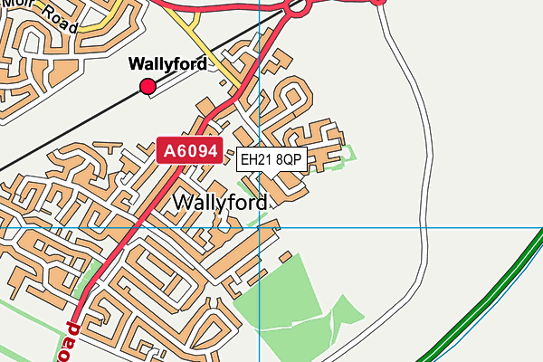 EH21 8QP map - OS VectorMap District (Ordnance Survey) EH21 8QP map - OS VectorMap District (Ordnance Survey)