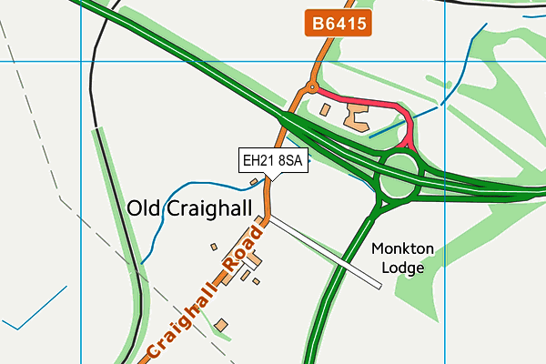 EH21 8SA map - OS VectorMap District (Ordnance Survey) EH21 8SA map - OS VectorMap District (Ordnance Survey)
