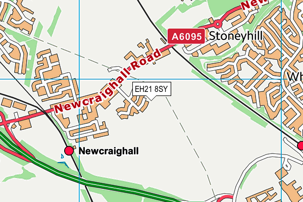 EH21 8SY map - OS VectorMap District (Ordnance Survey) EH21 8SY map - OS VectorMap District (Ordnance Survey)