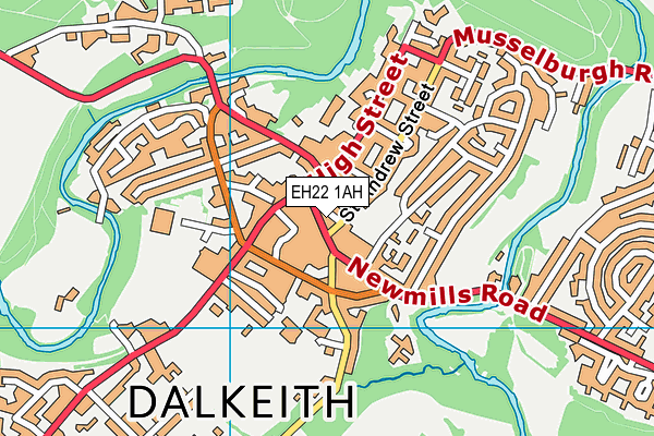 EH22 1AH map - OS VectorMap District (Ordnance Survey) EH22 1AH map - OS VectorMap District (Ordnance Survey)
