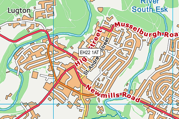 EH22 1AT map - OS VectorMap District (Ordnance Survey) EH22 1AT map - OS VectorMap District (Ordnance Survey)