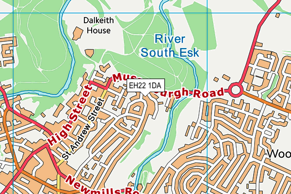 EH22 1DA map - OS VectorMap District (Ordnance Survey) EH22 1DA map - OS VectorMap District (Ordnance Survey)