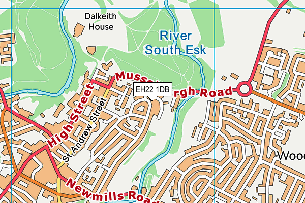 EH22 1DB map - OS VectorMap District (Ordnance Survey) EH22 1DB map - OS VectorMap District (Ordnance Survey)