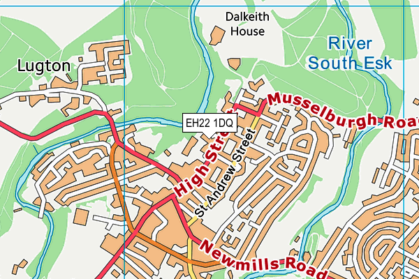 EH22 1DQ map - OS VectorMap District (Ordnance Survey) EH22 1DQ map - OS VectorMap District (Ordnance Survey)