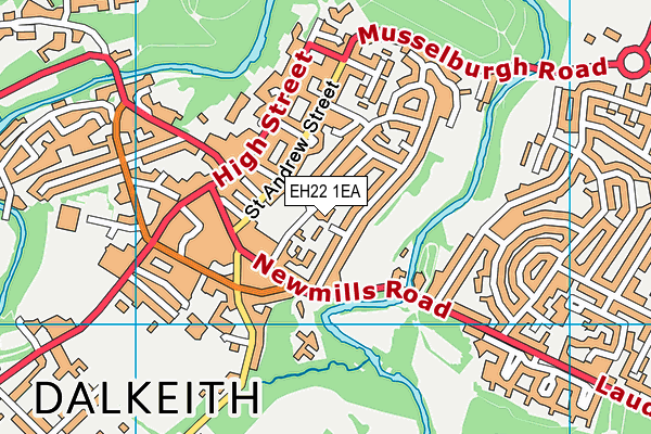 EH22 1EA map - OS VectorMap District (Ordnance Survey) EH22 1EA map - OS VectorMap District (Ordnance Survey)