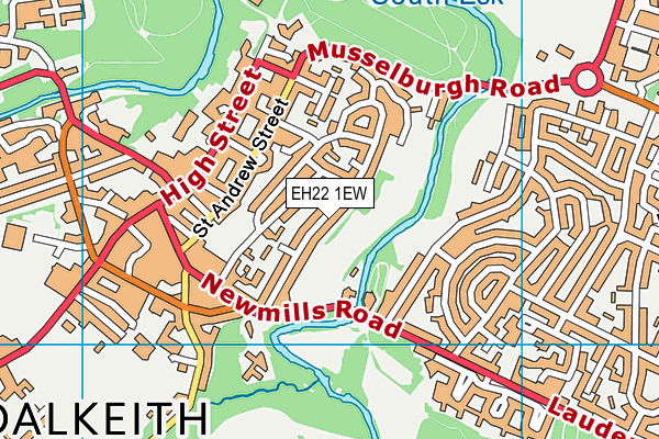 EH22 1EW map - OS VectorMap District (Ordnance Survey)