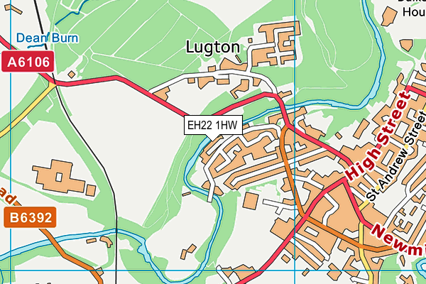 EH22 1HW map - OS VectorMap District (Ordnance Survey) EH22 1HW map - OS VectorMap District (Ordnance Survey)
