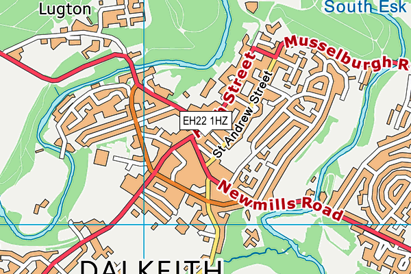 EH22 1HZ map - OS VectorMap District (Ordnance Survey) EH22 1HZ map - OS VectorMap District (Ordnance Survey)