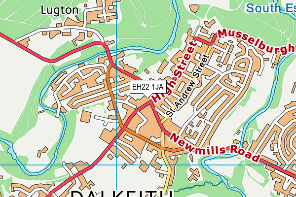 EH22 1JA map - OS VectorMap District (Ordnance Survey) EH22 1JA map - OS VectorMap District (Ordnance Survey)