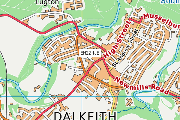 EH22 1JE map - OS VectorMap District (Ordnance Survey) EH22 1JE map - OS VectorMap District (Ordnance Survey)