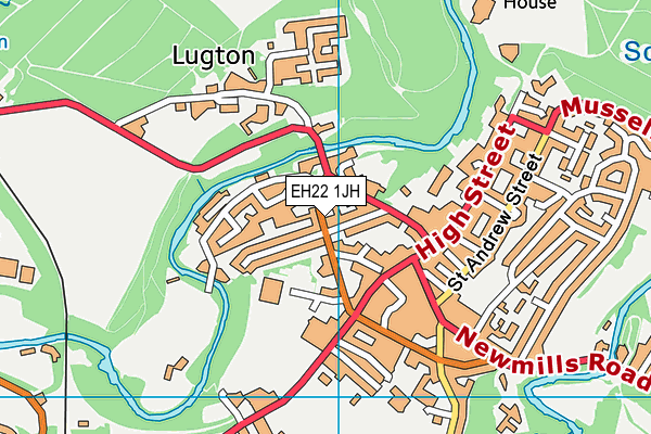 EH22 1JH map - OS VectorMap District (Ordnance Survey) EH22 1JH map - OS VectorMap District (Ordnance Survey)