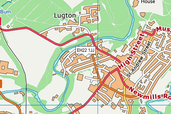 EH22 1JJ map - OS VectorMap District (Ordnance Survey) EH22 1JJ map - OS VectorMap District (Ordnance Survey)
