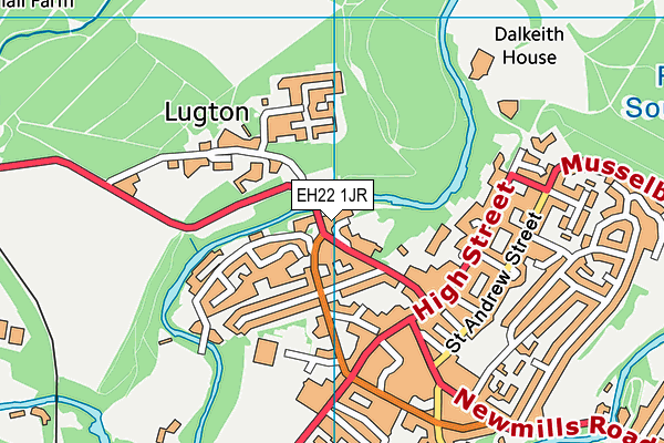 EH22 1JR map - OS VectorMap District (Ordnance Survey) EH22 1JR map - OS VectorMap District (Ordnance Survey)