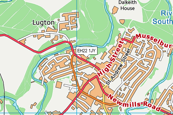 EH22 1JY map - OS VectorMap District (Ordnance Survey) EH22 1JY map - OS VectorMap District (Ordnance Survey)
