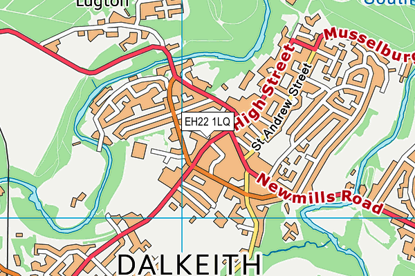 EH22 1LQ map - OS VectorMap District (Ordnance Survey)