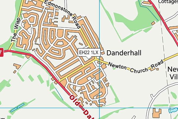 EH22 1LX map - OS VectorMap District (Ordnance Survey) EH22 1LX map - OS VectorMap District (Ordnance Survey)