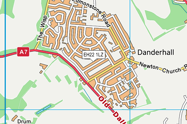 EH22 1LZ map - OS VectorMap District (Ordnance Survey) EH22 1LZ map - OS VectorMap District (Ordnance Survey)