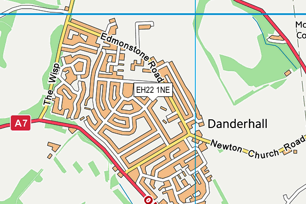 EH22 1NE map - OS VectorMap District (Ordnance Survey) EH22 1NE map - OS VectorMap District (Ordnance Survey)