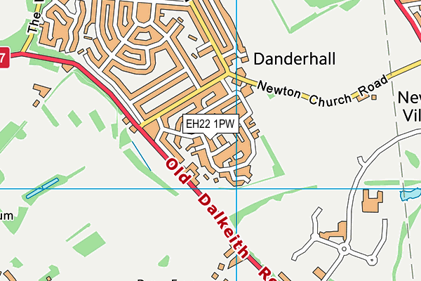 EH22 1PW map - OS VectorMap District (Ordnance Survey) EH22 1PW map - OS VectorMap District (Ordnance Survey)