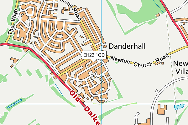 EH22 1QD map - OS VectorMap District (Ordnance Survey) EH22 1QD map - OS VectorMap District (Ordnance Survey)