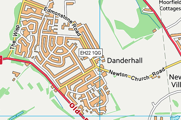 EH22 1QG map - OS VectorMap District (Ordnance Survey) EH22 1QG map - OS VectorMap District (Ordnance Survey)