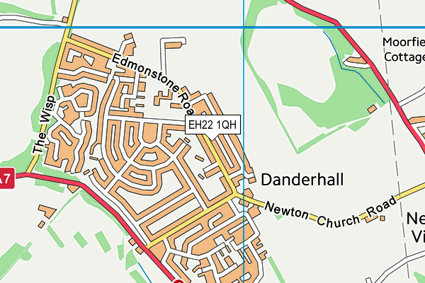 EH22 1QH map - OS VectorMap District (Ordnance Survey)