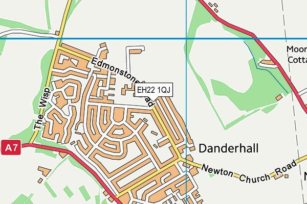 EH22 1QJ map - OS VectorMap District (Ordnance Survey) EH22 1QJ map - OS VectorMap District (Ordnance Survey)