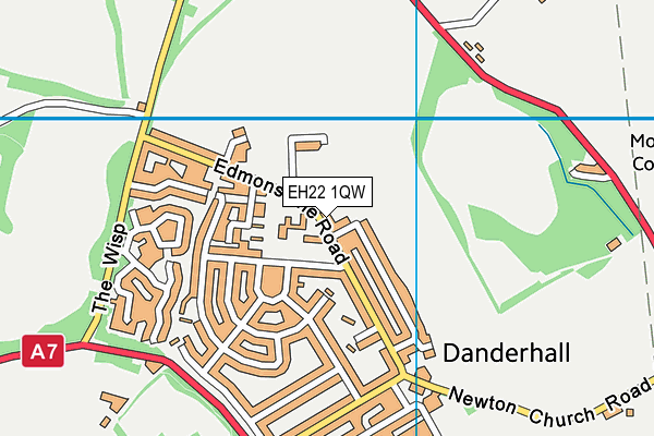 EH22 1QW map - OS VectorMap District (Ordnance Survey) EH22 1QW map - OS VectorMap District (Ordnance Survey)