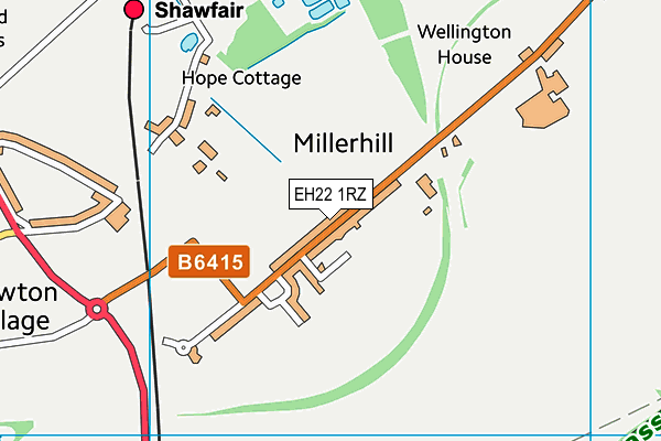 EH22 1RZ map - OS VectorMap District (Ordnance Survey) EH22 1RZ map - OS VectorMap District (Ordnance Survey)