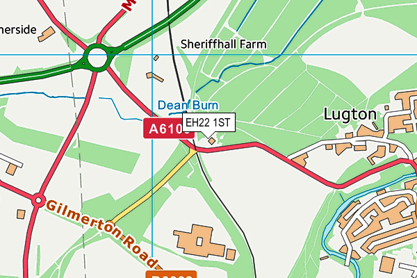 EH22 1ST map - OS VectorMap District (Ordnance Survey) EH22 1ST map - OS VectorMap District (Ordnance Survey)