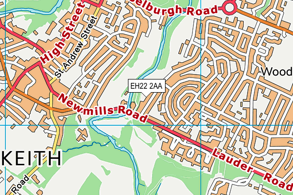 EH22 2AA map - OS VectorMap District (Ordnance Survey) EH22 2AA map - OS VectorMap District (Ordnance Survey)