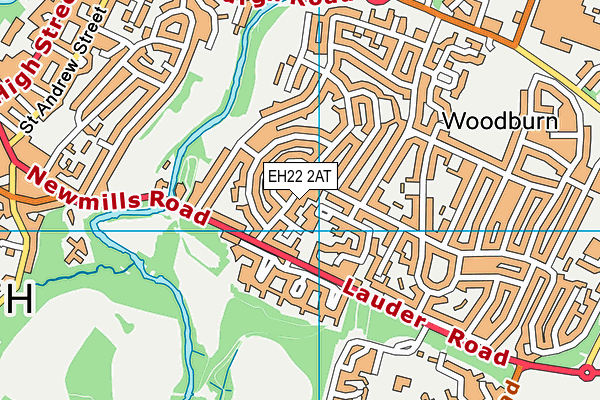 EH22 2AT map - OS VectorMap District (Ordnance Survey) EH22 2AT map - OS VectorMap District (Ordnance Survey)