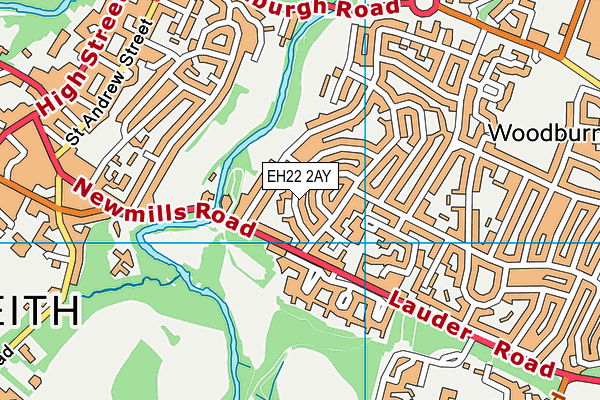 EH22 2AY map - OS VectorMap District (Ordnance Survey) EH22 2AY map - OS VectorMap District (Ordnance Survey)